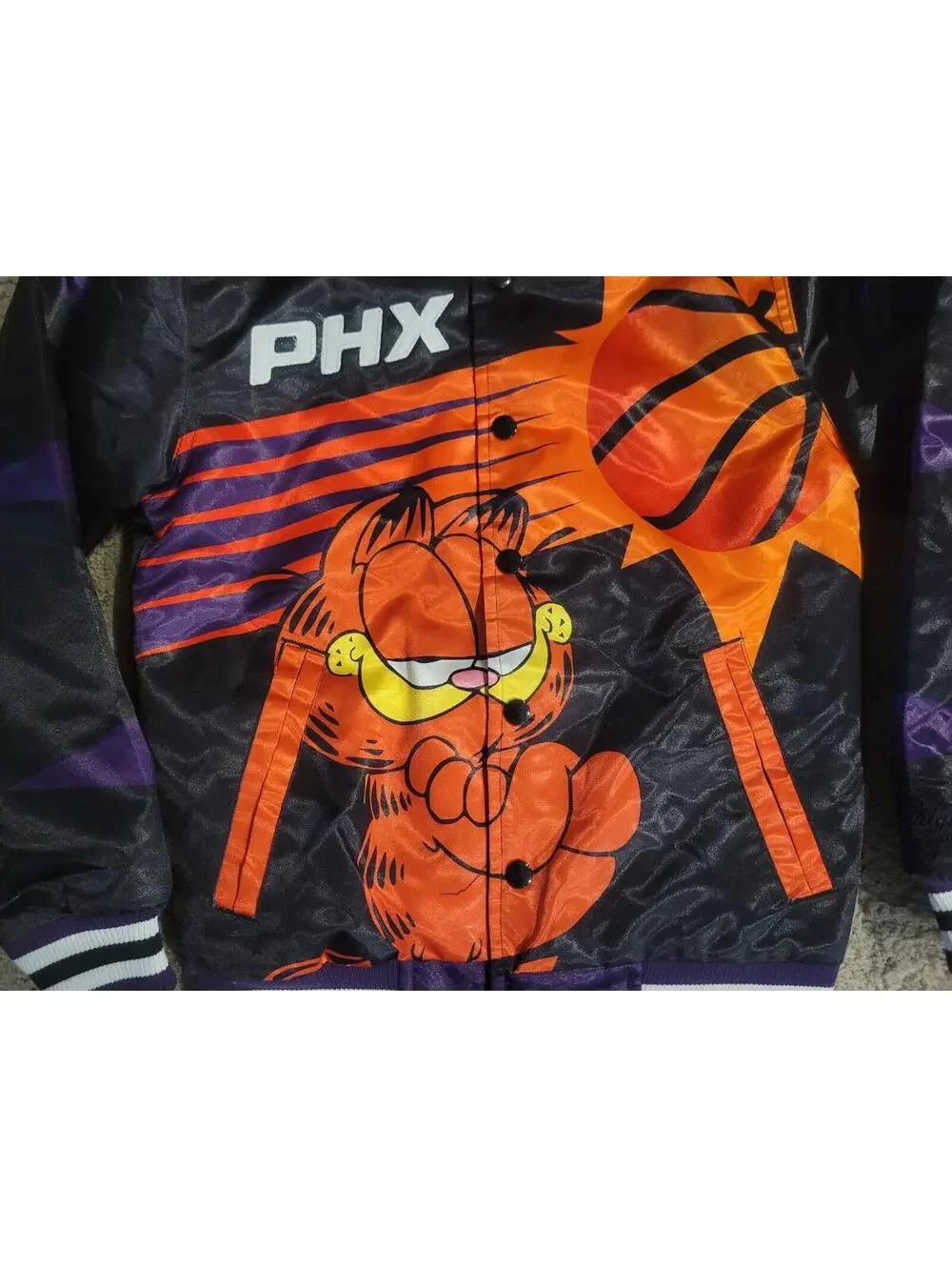 Headgear Classics YOUTH Small GARFIELD BLACK SATIN JACKET